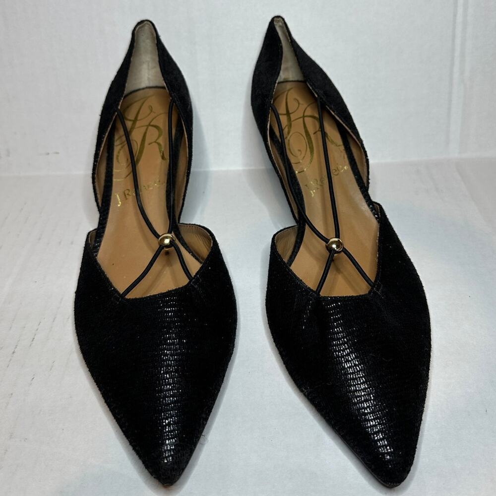 J Renee Size 9 Pointed Toe Veeva Pump Shoes Black Party Classic Office Siren - Picture 2 of 11